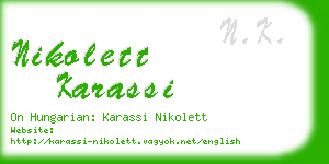 nikolett karassi business card